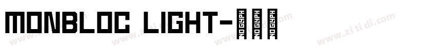 Monbloc Light字体转换